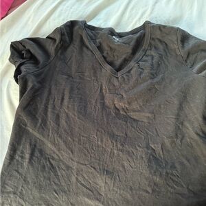 Old Navy Black V-Neck Short Sleeve Tee